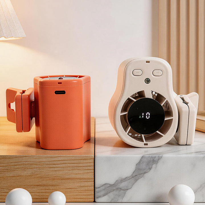 Damen Tragbarer Klammerventilator mit digitaler Geschwindigkeitsanzeige Karnz