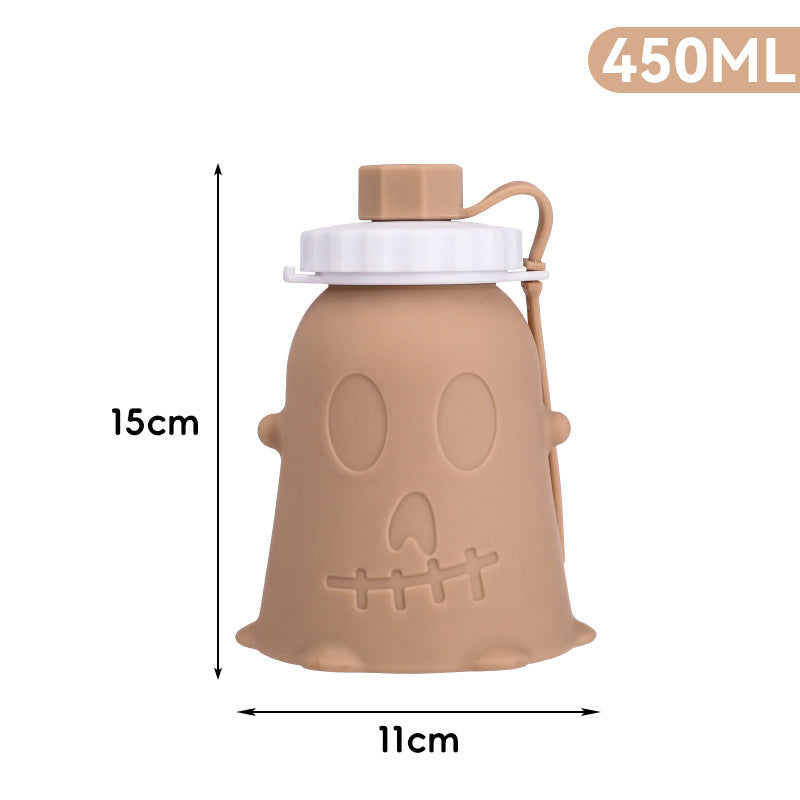 Unisex Silikon-Trinkflasche mit Geisterdesign Karnz