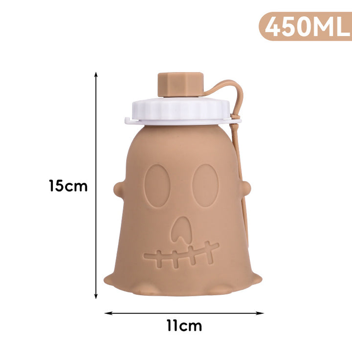 Unisex Silikon-Trinkflasche mit Geisterdesign Karnz