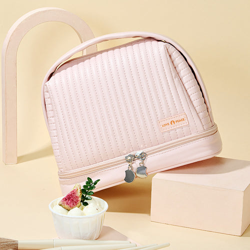 Elegante gestepptes Makeup Täschchen Karnz