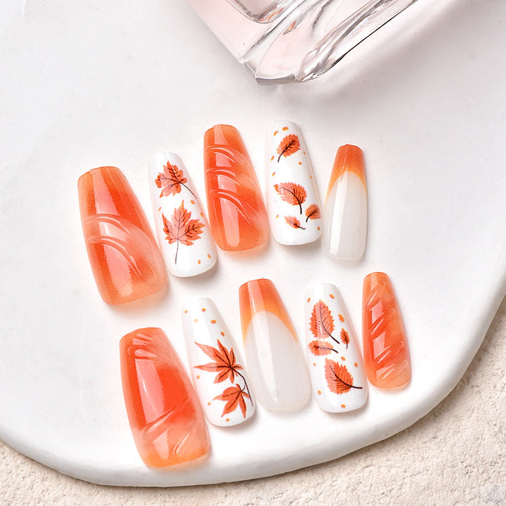 Herbst-Themen Press-On Nagelkunst Set Karnz