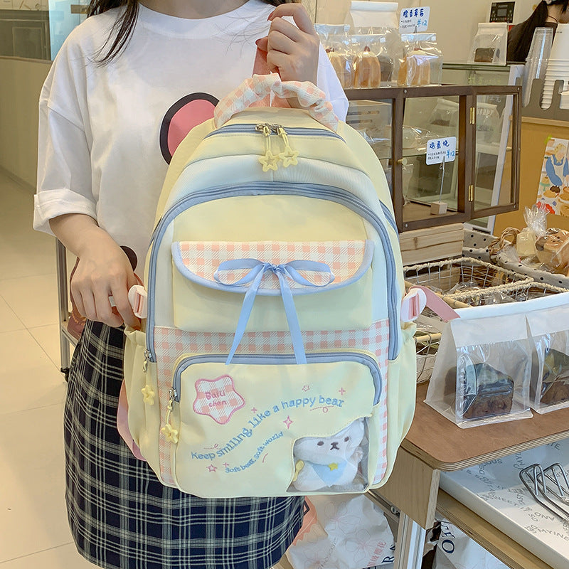 Verspielt gemusterter Schulrucksack Karnz