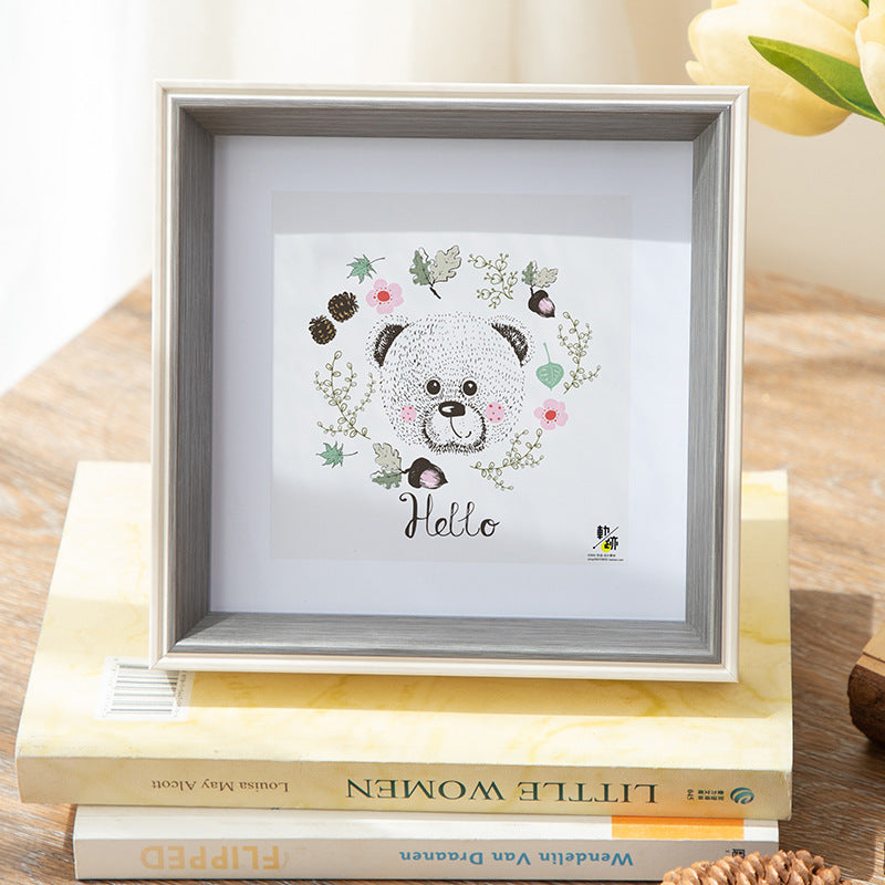 Niedliche Tierillustration gerahmte Kunst für Zuhause