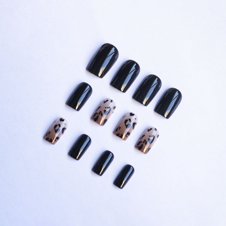 Künstlerisches Leopardenmuster Acryl-Nagelkunst-Set