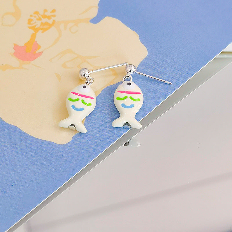 Verspielt Fisch Charm Ohrringe Karnz