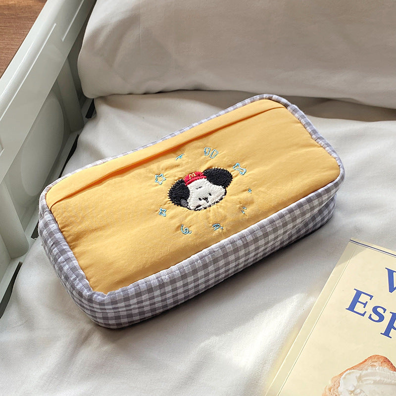 Handgefertigte Kosmetiktasche mit Verspieltem Katzenmotiv Karnz