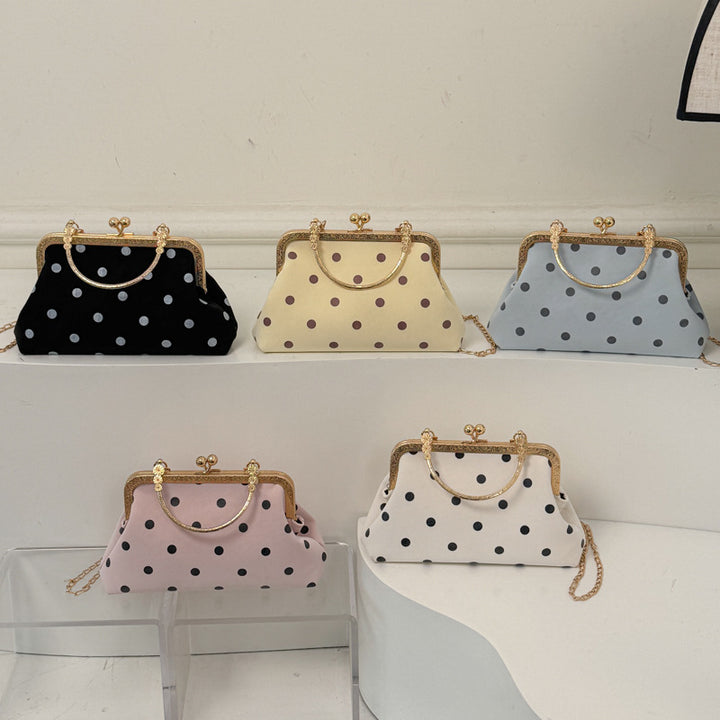 WoVintage Elegante Polka Dot Abend-Clutch Karnz