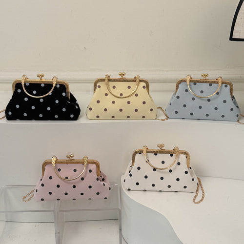 WoVintage Elegante Polka Dot Abend-Clutch Karnz