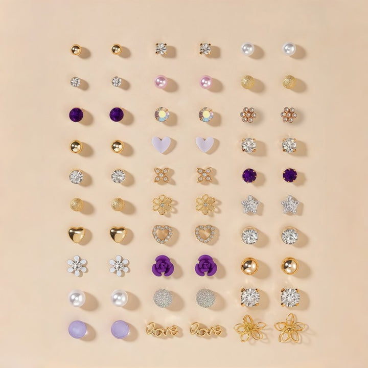 Glitzernde Ohrringe Set Karnz