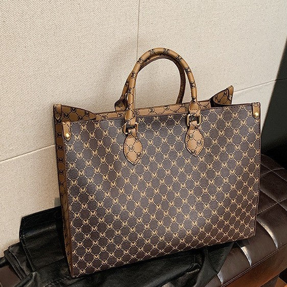 Luxe Logo-Print Tote Handtasche