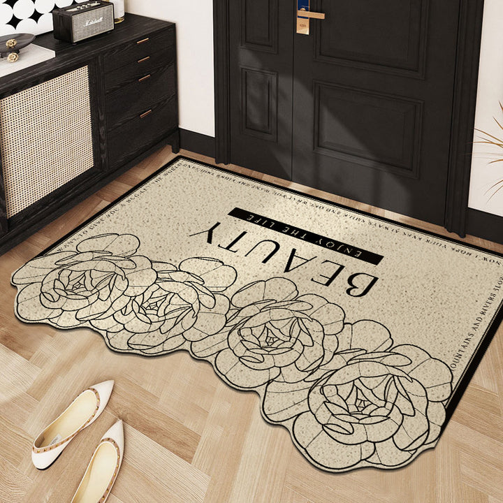 Vintage Floral Decorative Welcome Mat