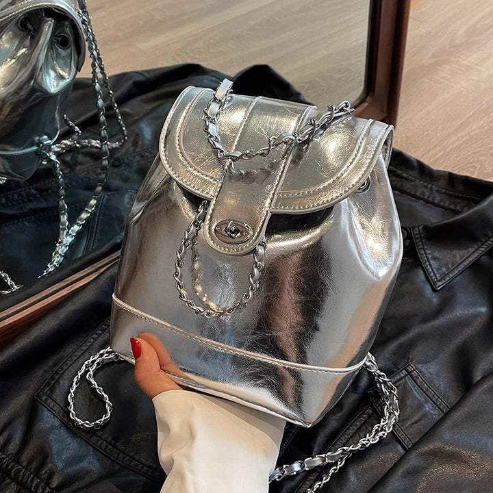 Chic Ketten-akzentierte Bucket-Handtasche Karnz