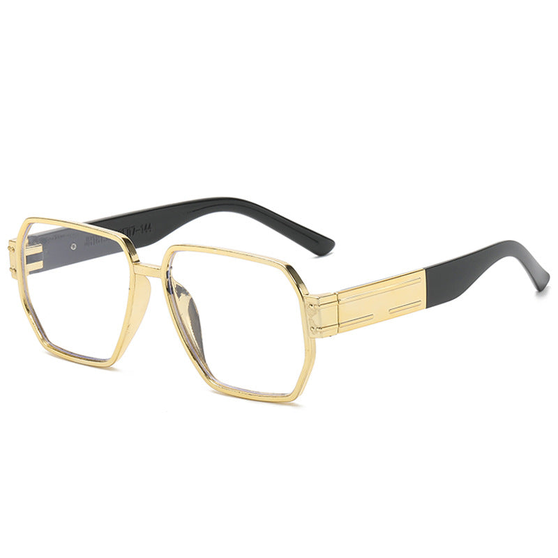 Damen moderne Oversized-Sonnenbrille mit asymmetrischem Rahmen Karnz