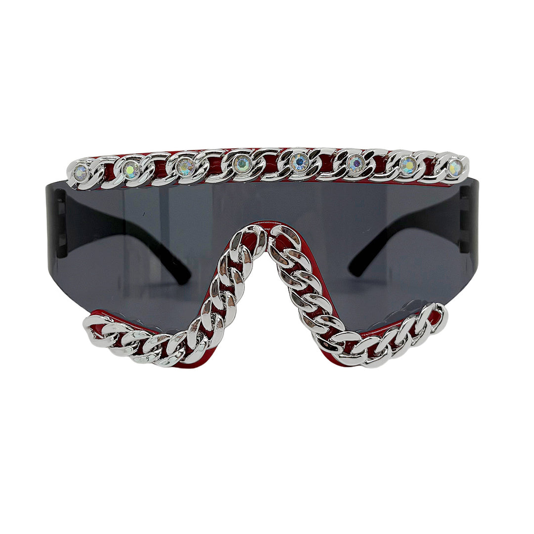Damen Fashion-Schutzbrille mit glamourösen Kristallverzierungen Karnz
