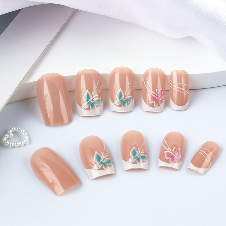 Elegantes Blumen Design Nagelkunst Set Karnz