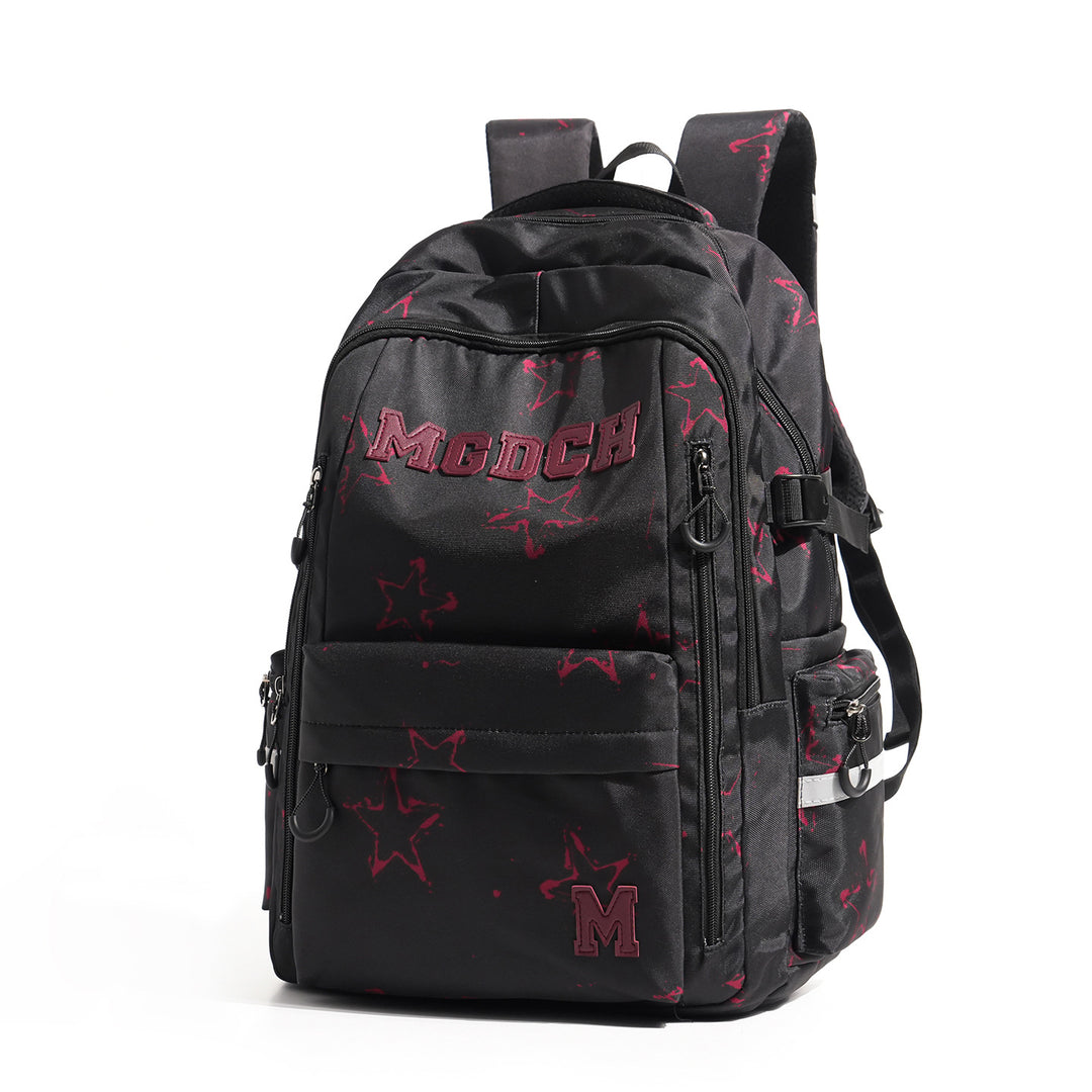 Stern-Print Multi-Fach Rucksack Karnz