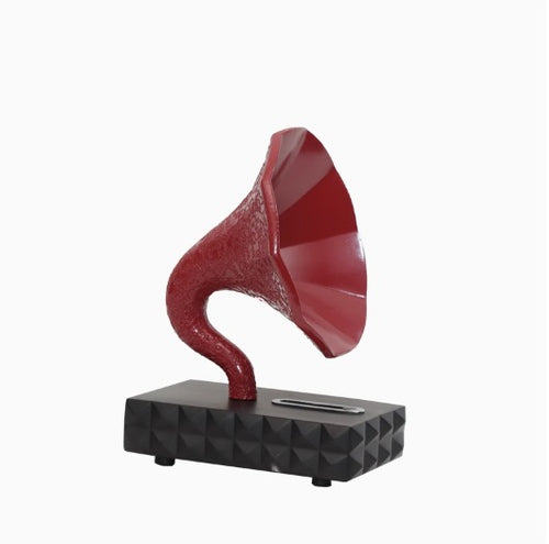 Vintage-inspirierte dekorative Grammophon-Skulptur