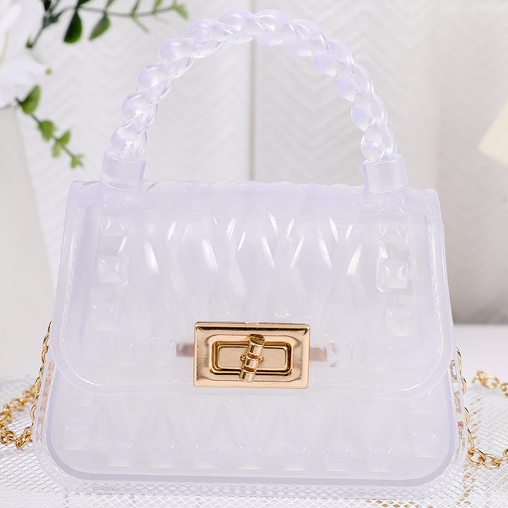 Damen Designer Handtasche mit strukturiertem Kunststoffgewebe Karnz