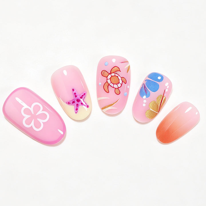 Verspieltes Ozean Tier Nagelkunst Set Karnz