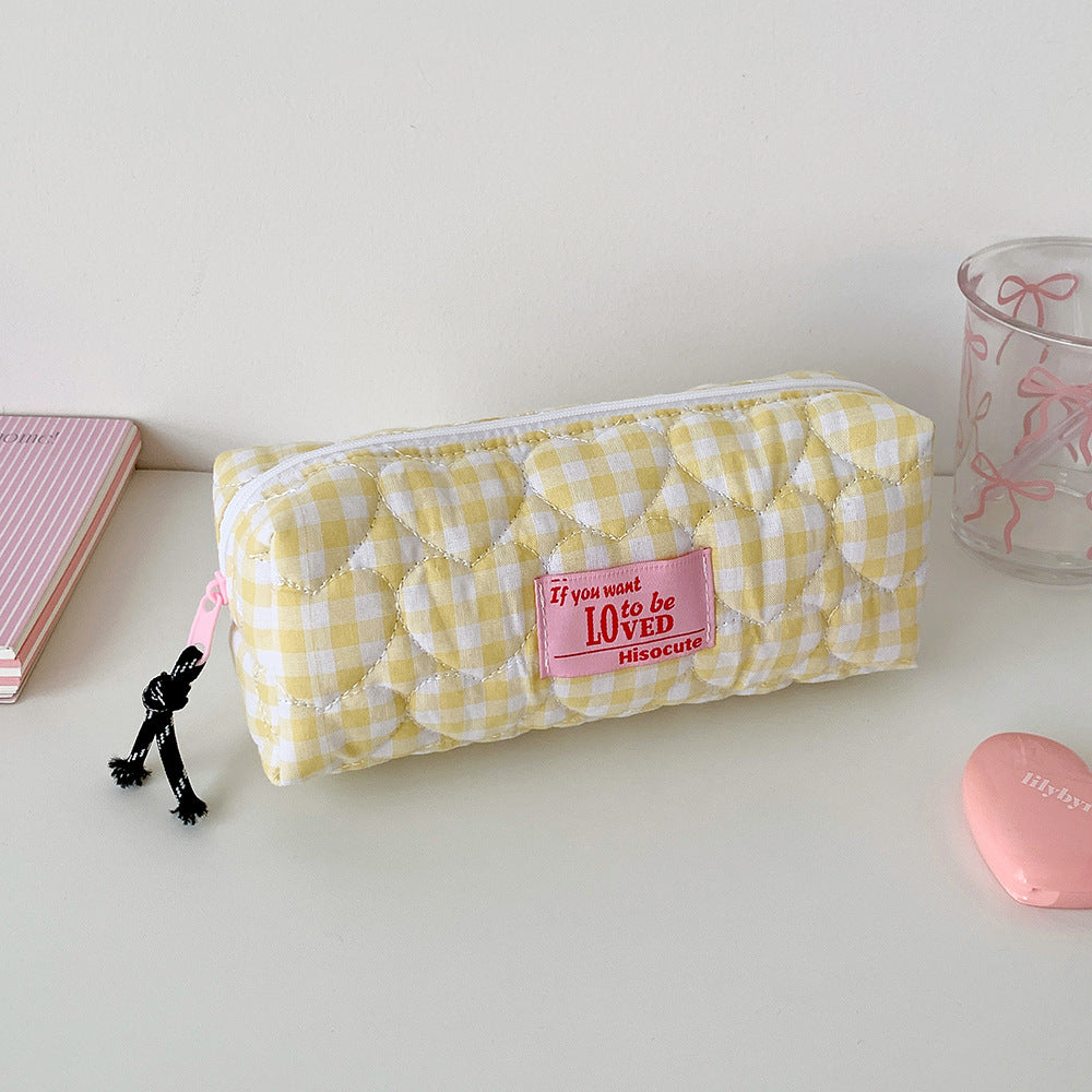 Gepatchtes Gingham Stiftetui Karnz
