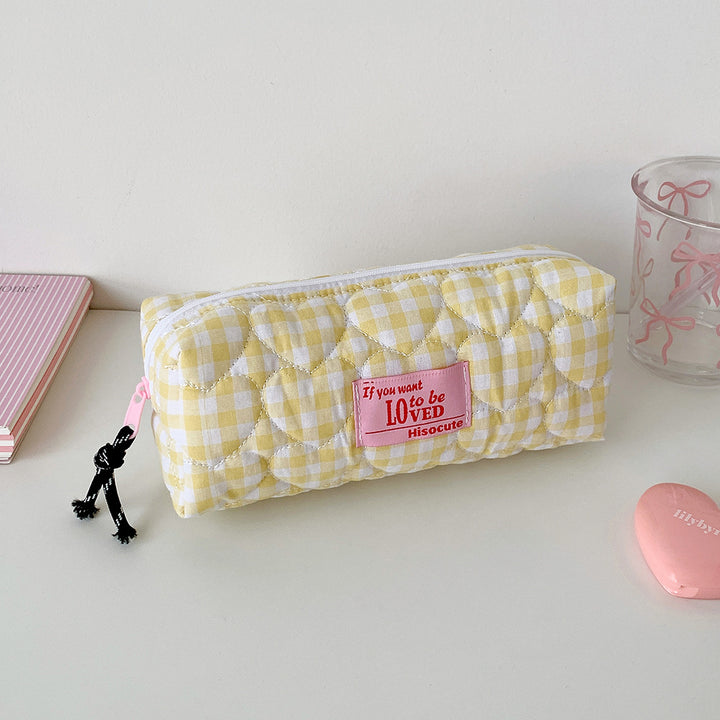 Gepatchtes Gingham Stiftetui Karnz