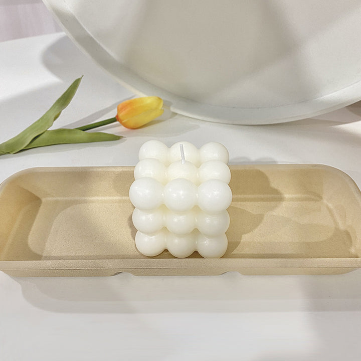 Bubble Cube Skulpturale Dekorative Soja Kerze