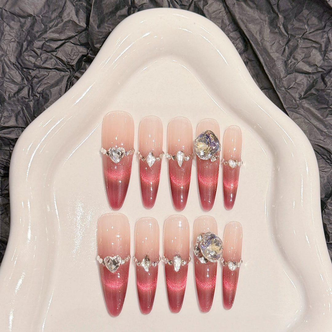 Premium Sparkling Ombre Druck-Nägel