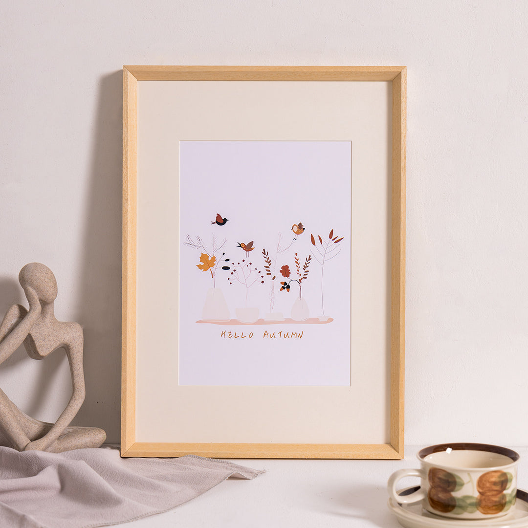 Künstlerischer Floralprint Wanddekorrahmen für Zuhause