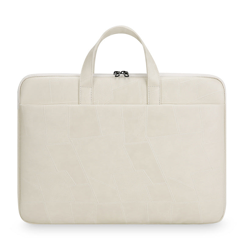 Premium Patchwork Leder Laptop Tasche Karnz