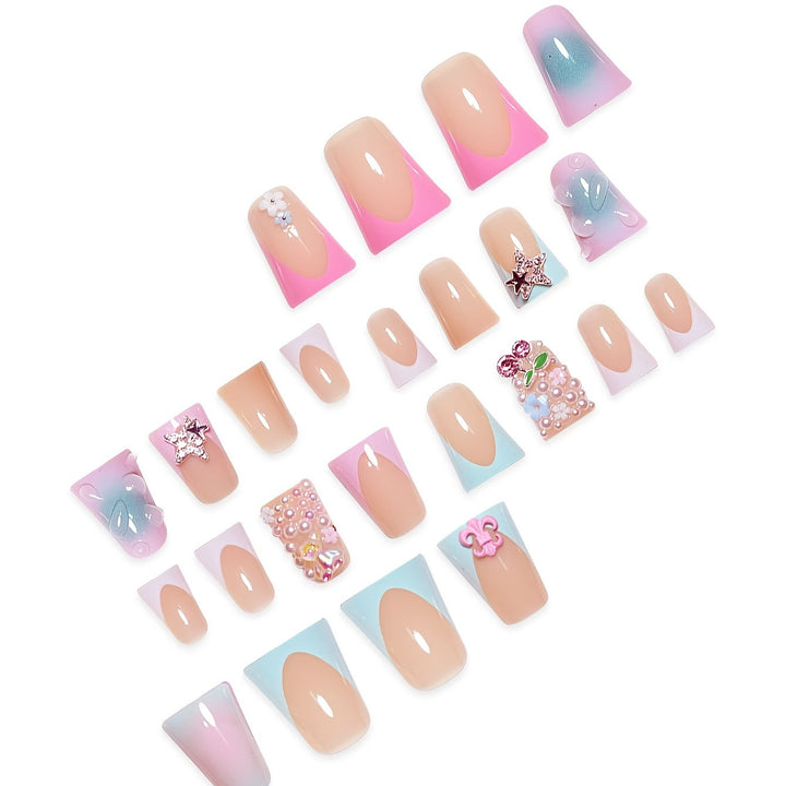 Dekoratives Künstlerisches Press-On Nail Set Karnz