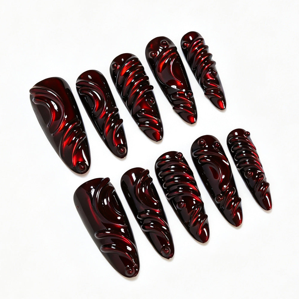 Künstlerische Stiletto-Nagelkunstverlängerungen Karnz