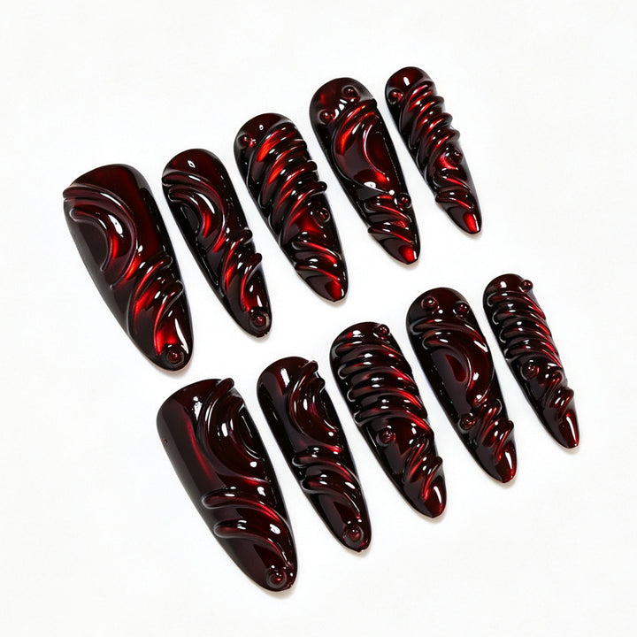 Künstlerische Stiletto-Nagelkunstverlängerungen Karnz