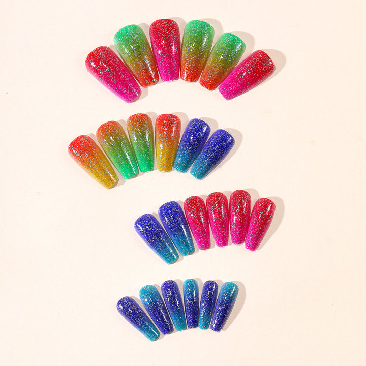 Farbenfrohes Glitzer-Nagelkunst-Kit Karnz
