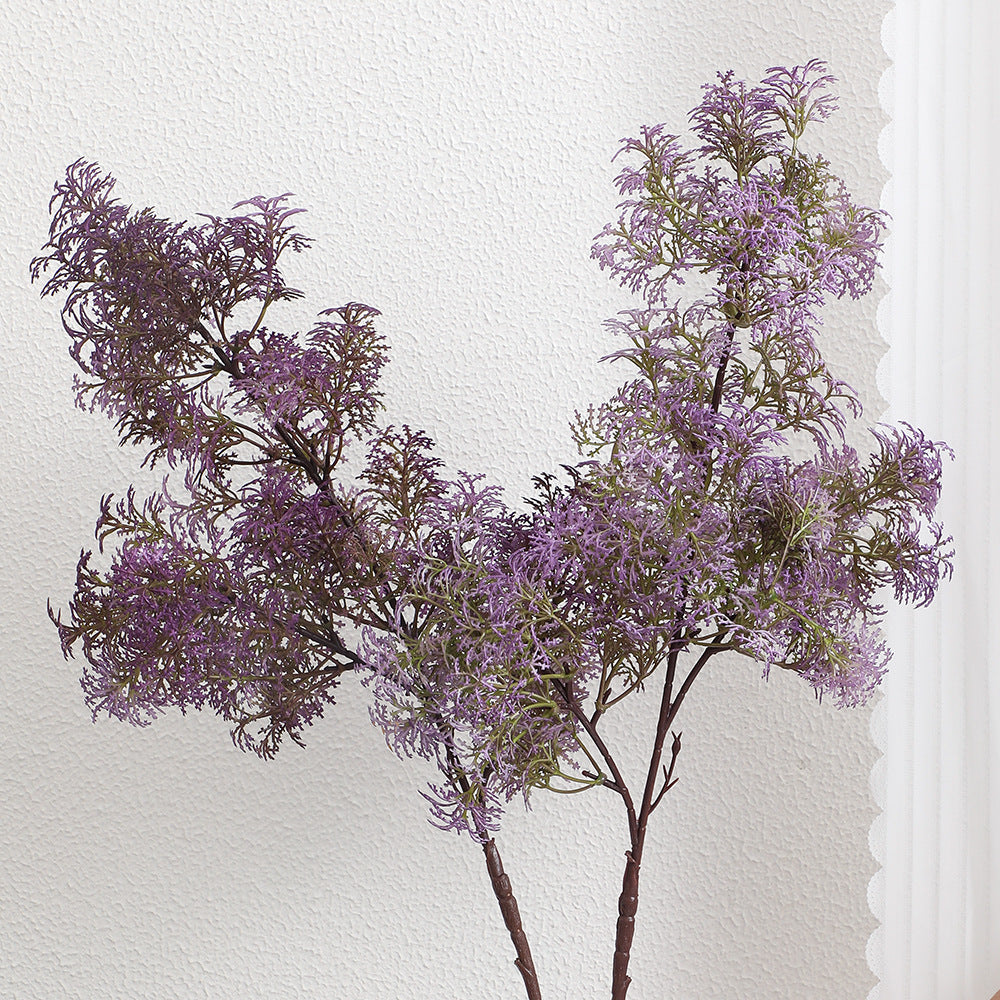 Künstlicher Blütenzweig mit filigranen lila Blüten Karnz
