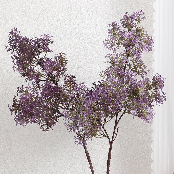 Künstlicher Blütenzweig mit filigranen lila Blüten Karnz