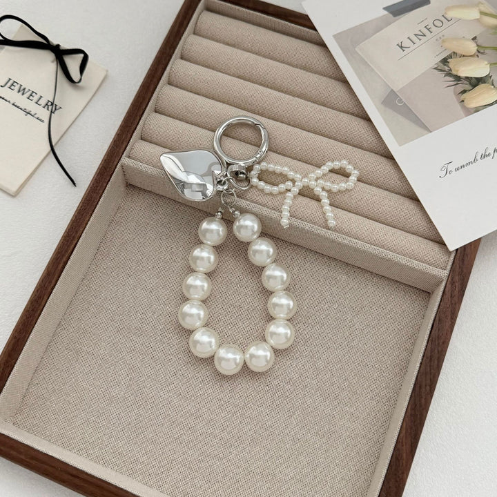 Eleganter Perle Charme Schlüsselanhänger Karnz