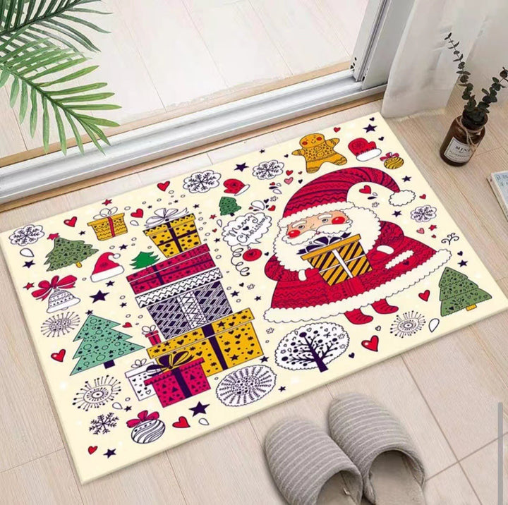 Weihnachtlich dekorierte Eingangsbereichmatte Karnz