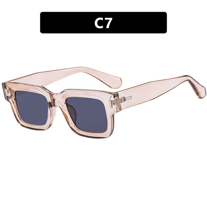 Damen stilvolle quadratische Sonnenbrille mit auffälligem Leoprint Karnz