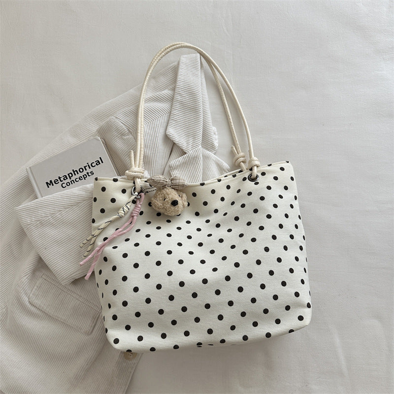 Verspielte Polka-Dot-Stofftasche
