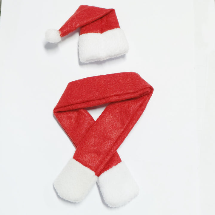 Weihnachtsmütze und Schal Set