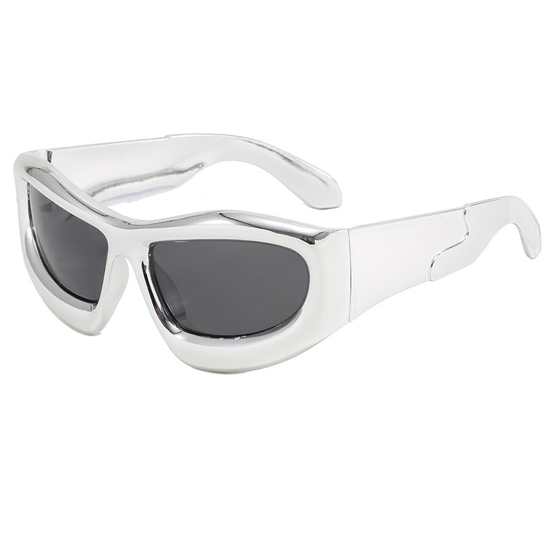 Damen Sportliche Sonnenbrille mit robustem, geometrischem Rahmendesign Karnz