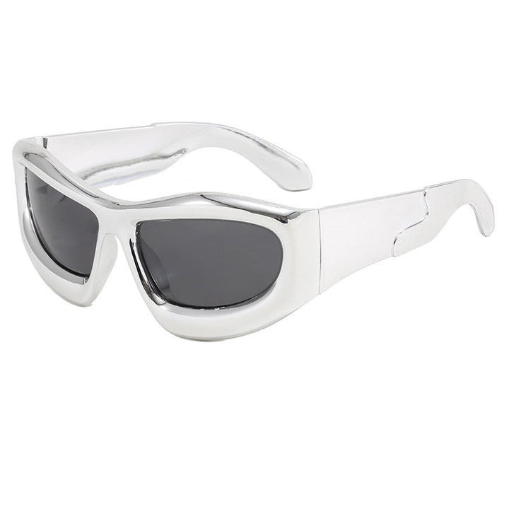 Damen Sportliche Sonnenbrille mit robustem, geometrischem Rahmendesign Karnz