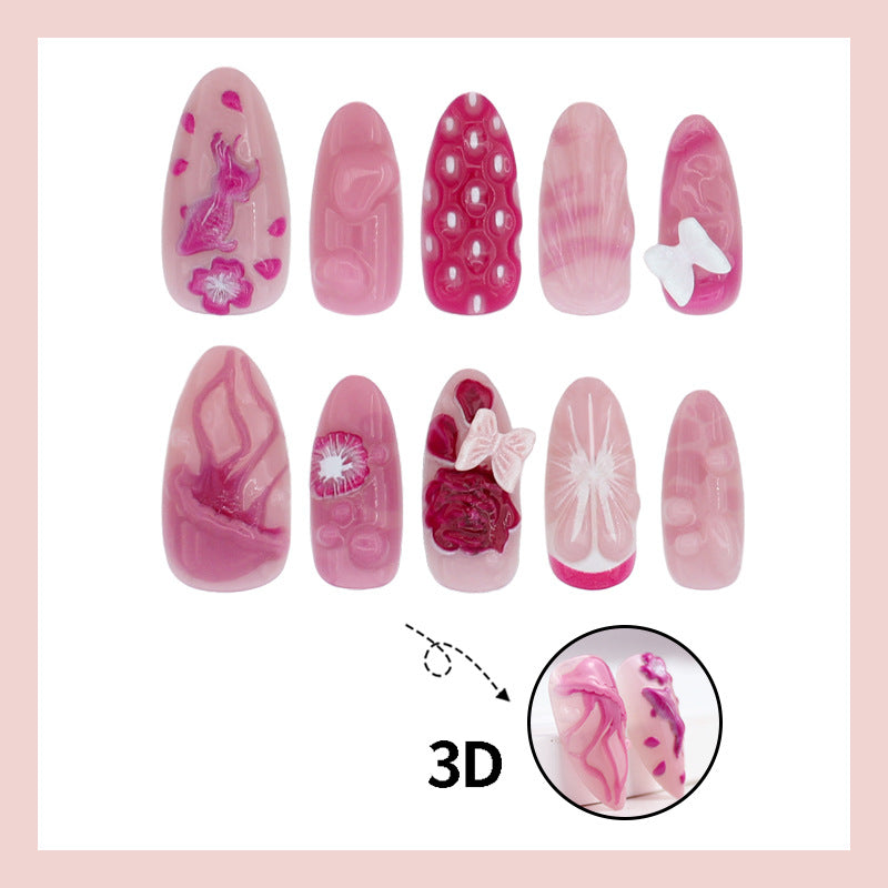 Kunstnagelset mit floralen und maritimen Designs Karnz