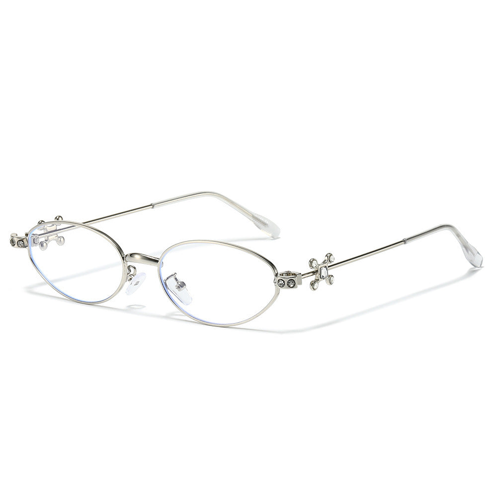 Elegante mit Strass verzierten Cateye-Sonnenbrille Karnz
