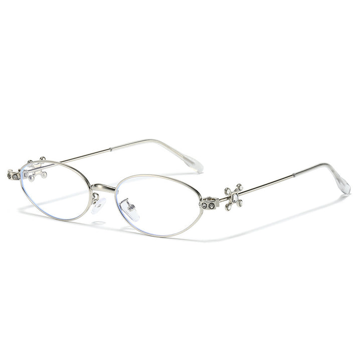 Elegante mit Strass verzierten Cateye-Sonnenbrille Karnz