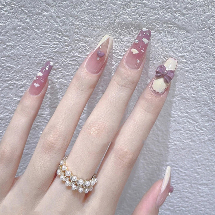 Dekorativer Press-On Nagelset