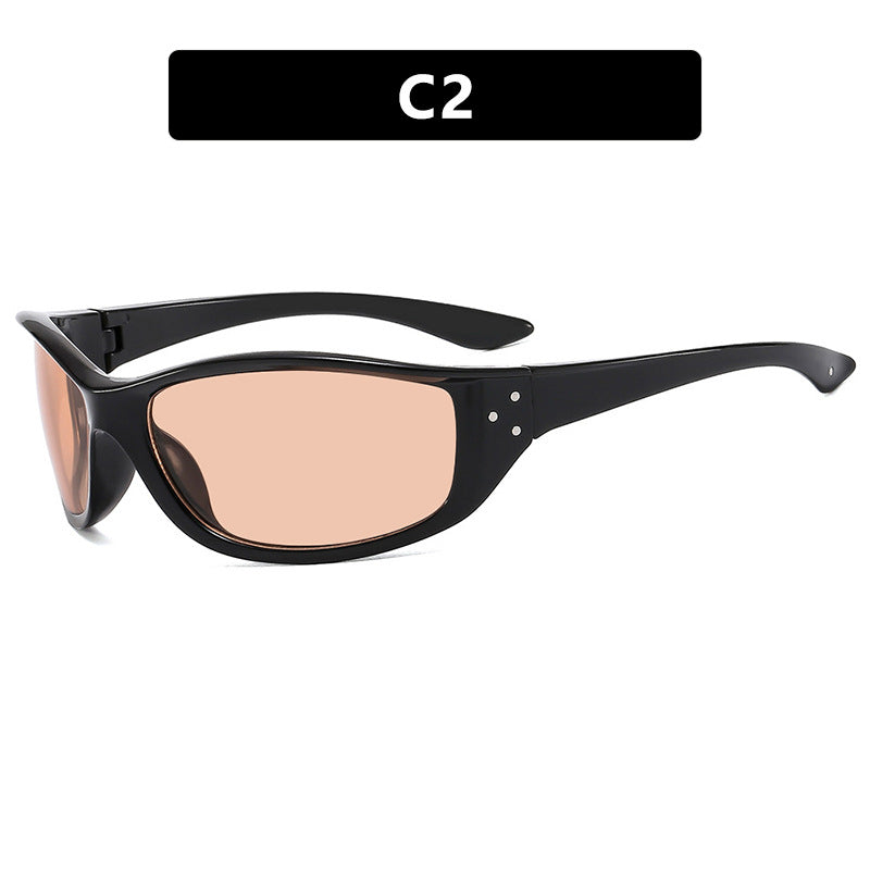 Damen Sportliche Sonnenbrille mit ergonomischem Rahmen und UV-Schutz Karnz