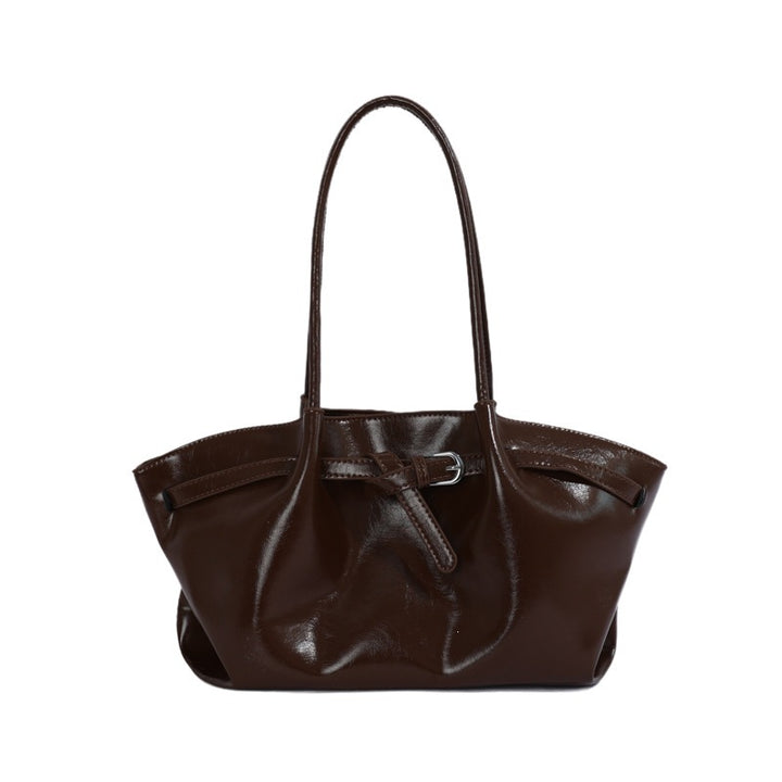 Schlanker minimalistischer Leder Tote Bag