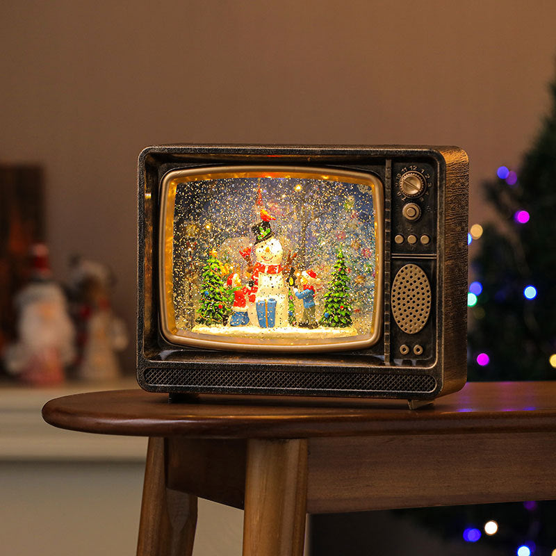 Dekorative LED Laterne mit Santa Figurine Karnz