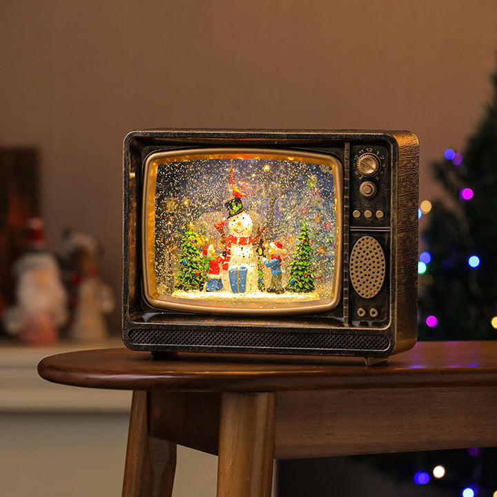 Dekorative LED Laterne mit Santa Figurine Karnz